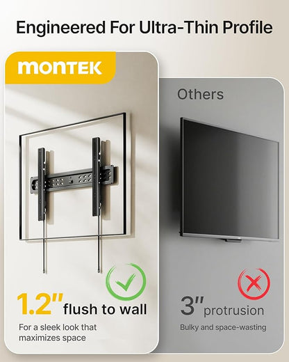 monTEK Ultra Slim Tilting TV Wall Mount Bracket - Image 2