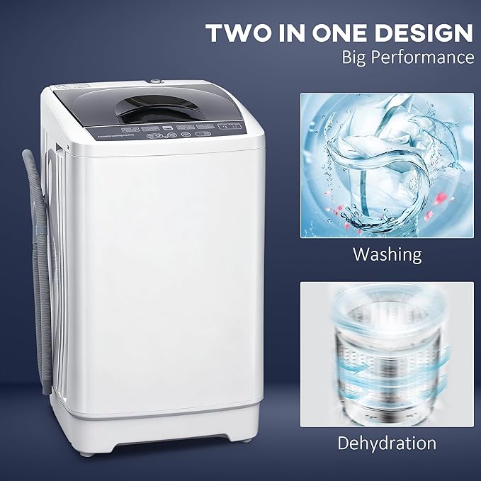 HOMCOM Portable Washing Machine, 1.3 Cu. Ft. Compact Washer - Image 3