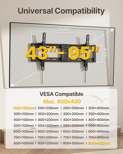 monTEK Heavy Duty Tilting TV Wall Mount - Image 2