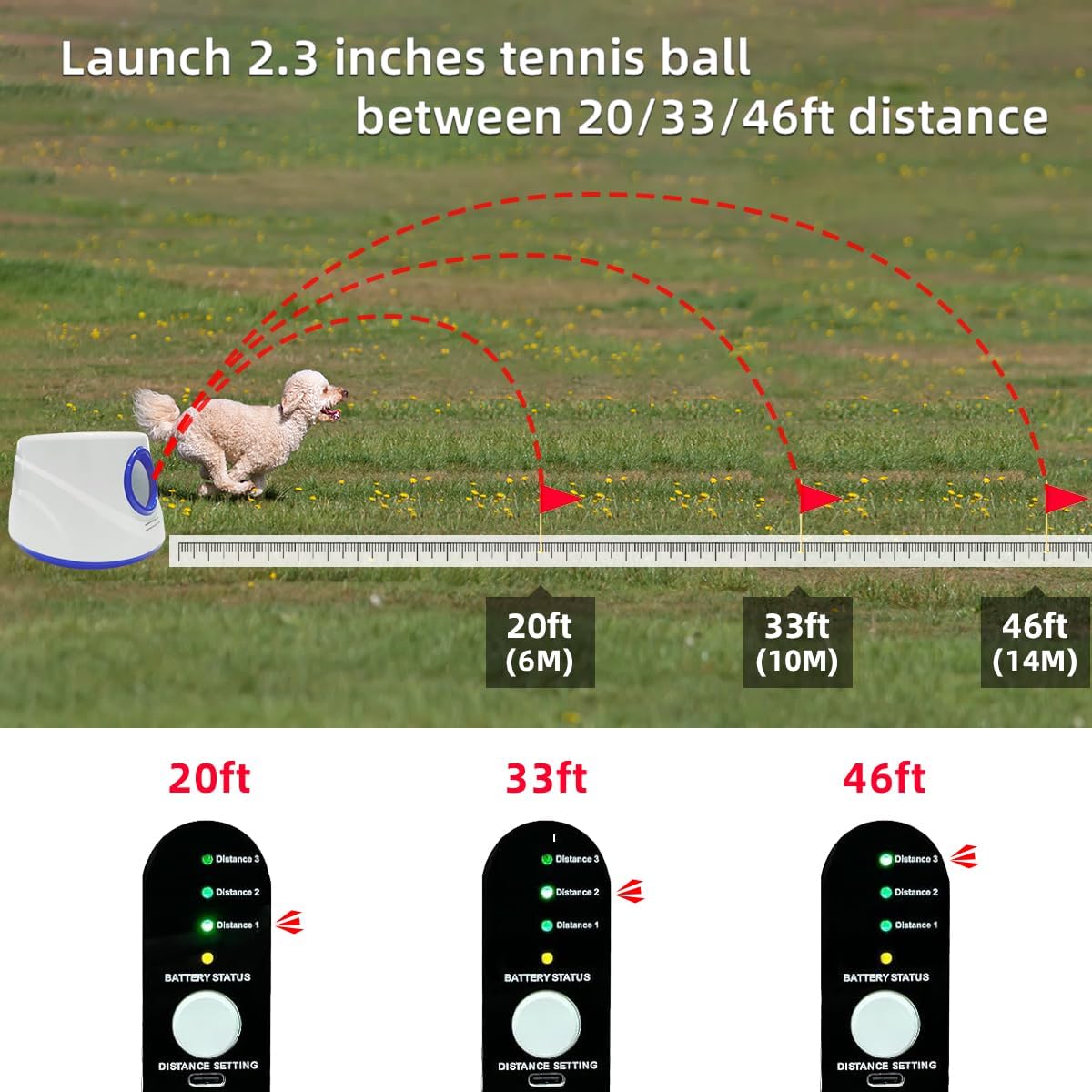 automatic dog ball launcher-small silent dog ball thrower, package contents