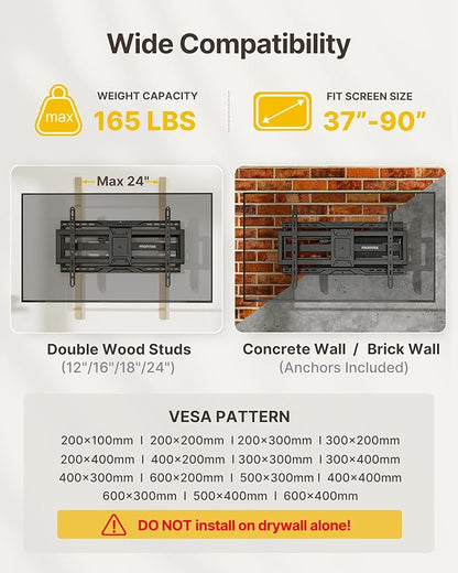 monTEK Heavy Duty TV Wall Mount - Image 2