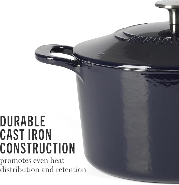 Martha Stewart Gatwick 4 Quart Enamel Cast Iron Dutch Oven - Image 5
