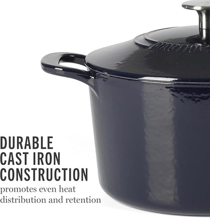 Martha Stewart Gatwick 4 Quart Enamel Cast Iron Dutch Oven - Image 5