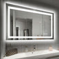 Hivone 40"X32" LED Bathroom Mirror with Lights, Anti-Fog, Dimmable, Backlit + Front Lit, Smart Bathroom Vanity Mirror, Memory Function, Shatterproof, Tempered Glass (Horizontal/Vertical)