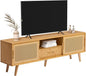 HollyHOME Bamboo TV Stand with Storage by HollyHOME