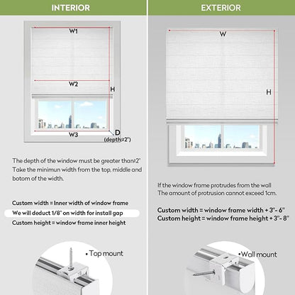 ZSTARR Smart Roman Shades Rechargeable Motorized Blinds - Image 6