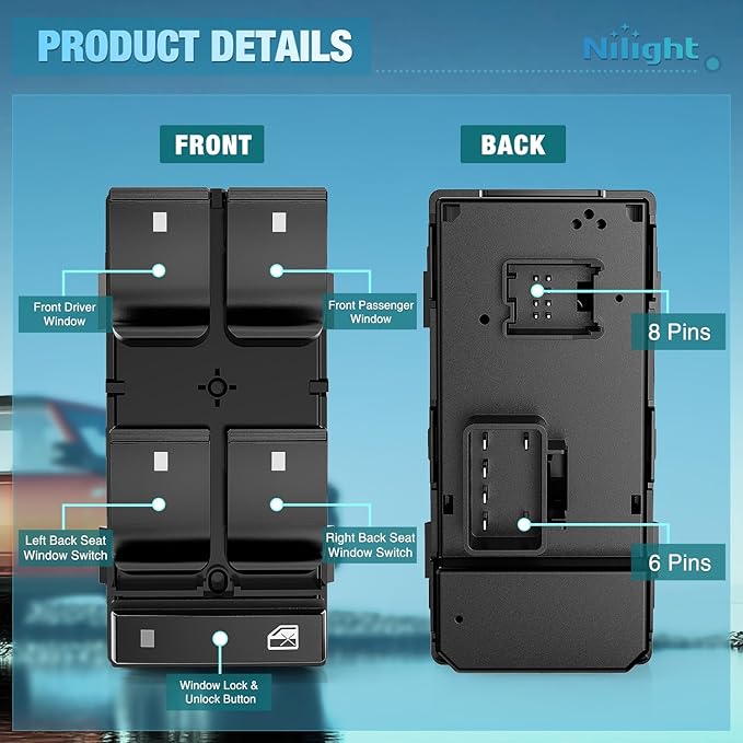 Nilight Power Master Window Switch Compatible - Image 3