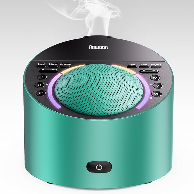 Sound Machine & Aroma Diffuser Pro 4-in-1 Sleep System, Premium Metal Shell by Dedicatedtoyourbettersleep
