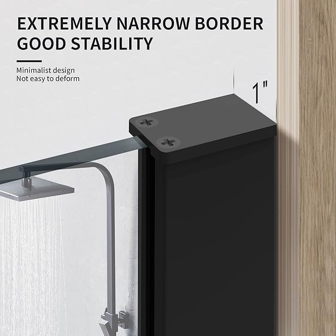 Bathroom Shower Door Screen, 34 in. W x 74 in. H Single Panel Frameless Shower - Image 3