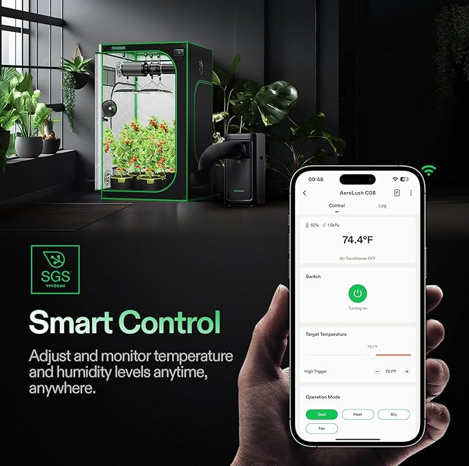 VIVOSUN AeroLush C08 Smart Air Conditioner, 4-in-1 Function, - Image 3