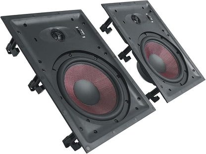 Rockville Pair WA858 320W in-Wall Speakers, Silk Dome Tweeter, Magnetic Grilles - Image 8