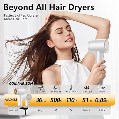 Hair Dryer, 160000 RPM Professional High-Speed Blow Dryer 500 Millions Negative - Image 5