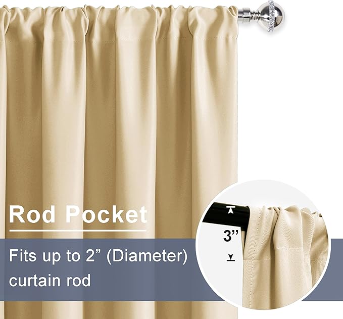 JIUZHEN Blackout Curtains for Bedroom - Image 5