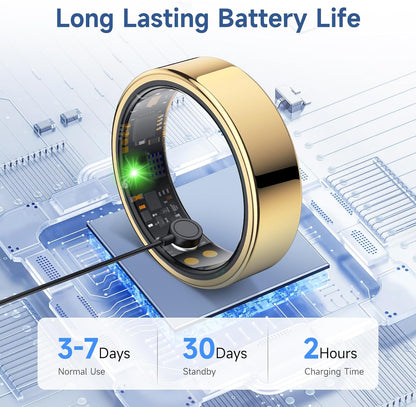 smart ring for women men, health tracker, fitness on a desk or shelf