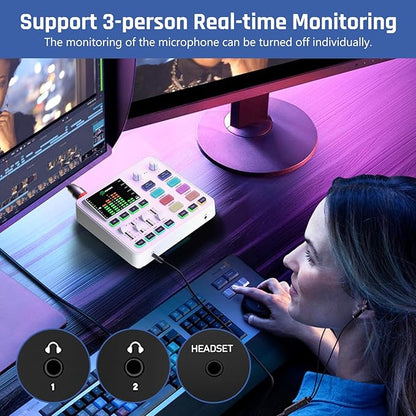 PUPGSIS qwe Gaming Audio Mixer, Audio Interface - Image 6