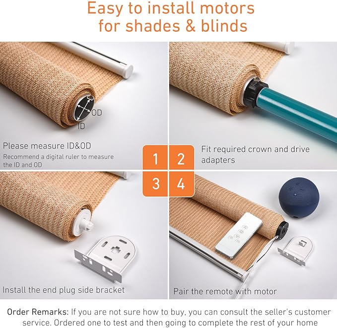 Rollerhouse 2” Heavy Duty Large Roller Shade Motor DC12V, 2.5N.m Torque - Image 4