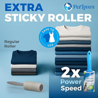 PetLovers Extra Sticky Lint Roller Mega Value Set 900 Sheets - Image 3