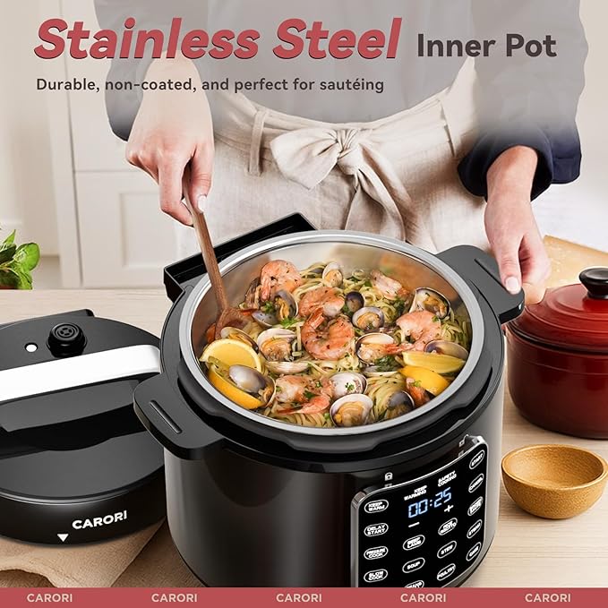 9-in-1 Electric Pressure Cooker 6 Qt, Stainless Steel Inner Pot, Programmable - Image 5