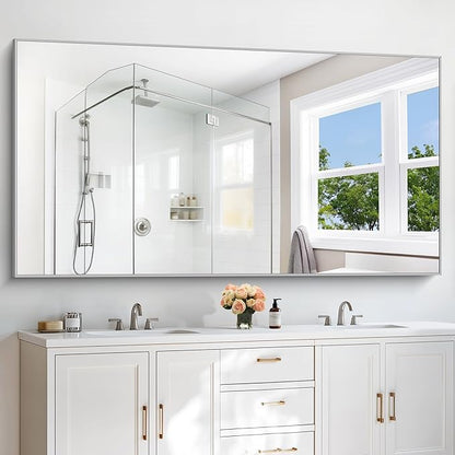 36x72inch Bathroom Mirror, Large Rectangular Wall Mirrors by Welcometocofeny