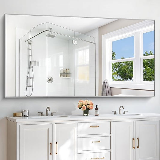 36x72inch Bathroom Mirror, Large Rectangular Wall Mirrors by Welcometocofeny