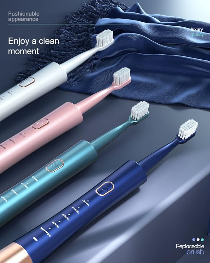 AJELU IPX7 Waterproof Sonicare Electric Toothbrush, 2-Hour Fast Charge - Image 6