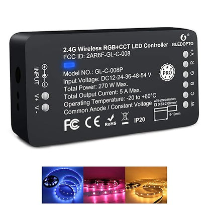 GLEDOPTO Zigbee3.0 RGBCCT LED Strip Controller Pro Alexa Voice/APP/Remote - Image 2