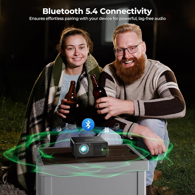 CiBest Mini Projector with WiFi and Bluetooth, Compatible with - Image 5