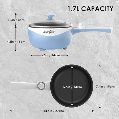 Audecook Hot Pot Electric, 1.7L Mini Electric Skillet Portable Nonstick Sauté - Image 7