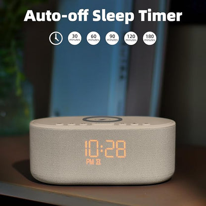 Sound Machine Alarm Clock for Bedrooms: Bluetooth 10W Stereo Sound Speaker - Image 9