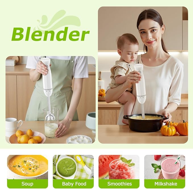 Bonsenkitchen Hand Blender, Immersion Blender - Image 2