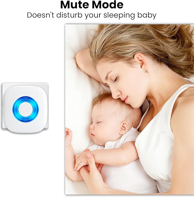 Wireless Doorbell with 3 Receivers 2 Buttons, PHYSEN Waterproof Door Bell Kits - Image 9