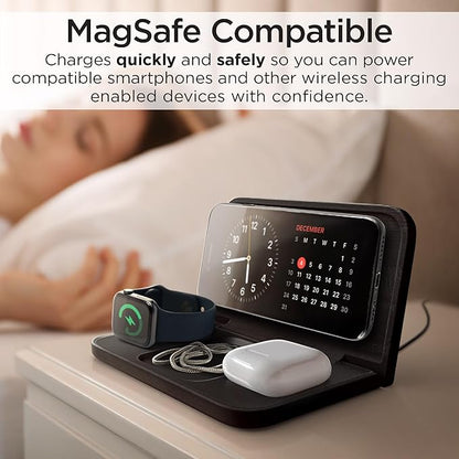 iHome Alarm Clock with Wireless Charging, Digital Alarm Clock - Image 4