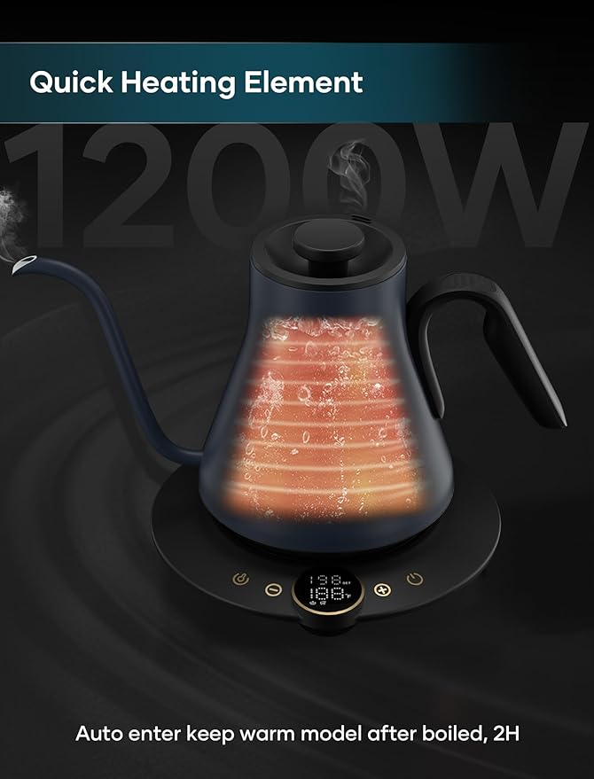 Electric Kettles, INTASTING Gooseneck Electric Kettle, ±1℉ Temperature Control - Image 4