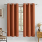 DUALIFE Rust Curtains 72 Inch Length 2 Panels Thermal Insulated Grommet Solid by DUALIFE