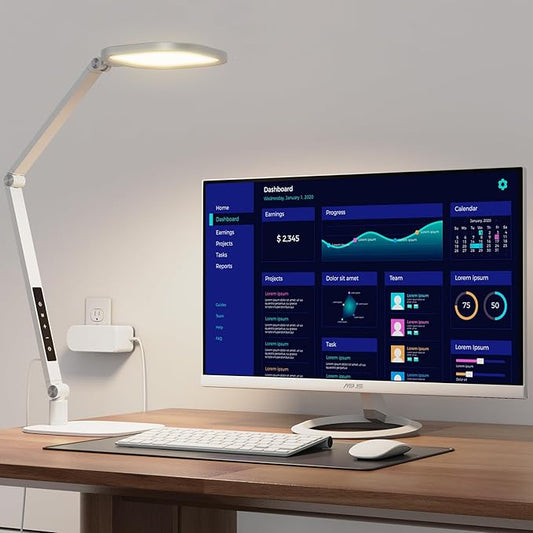 LED Desk Lamp for Home Office, Desk Light for Video Call, 3 Color Temperature by LitONES