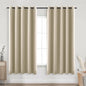 KOUFALL Biscotti Beige Grommet Insulated Thermal Room Darkening Blackout by KOUFALL