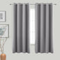 KOUFALL Gray Curtains 63 Inch Length 2 Panel Set by KOUFALL