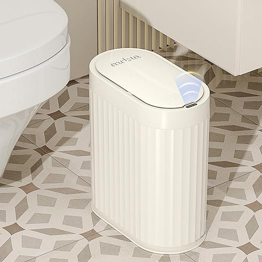 MRBIN Small Trash Can for Bathroom, Automatic Touch Less Garbage Bin by mrbin