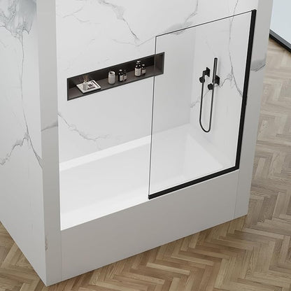 35" W x 60" H Bathtub Fixed Glass Panel, 3/8" Tempered Glass - Image 9