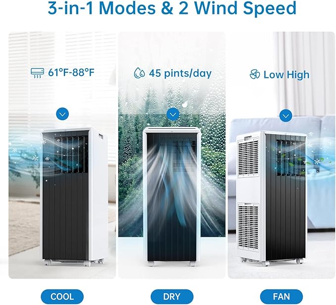 8000 BTU Portable Air Conditioner, Portable AC Unit - Image 5