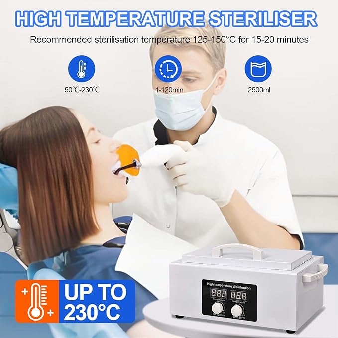 High Temperature Steriliser Autoclave Machine 110V 300W Nail Tool Steriliser - Image 3