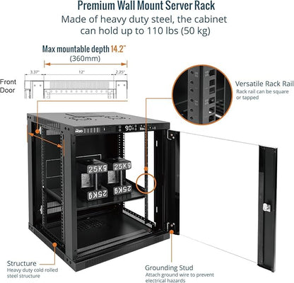 Tecmojo 12U Wall Mount Rack - Image 4