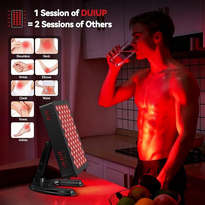 Red Light Therapy Panel, 70 LEDs, Touch Screen Red Near Infrared Light Panel - Image 5