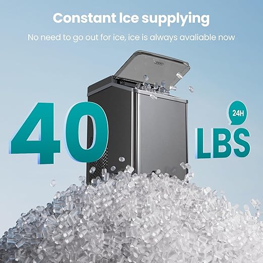 Gevi KNOVA Nugget Ice Maker Countertop, 40lbs/24H Self-Cleaning Portable Pellet - Image 4