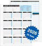 2026 Attendance Calendar Work Tracker Attendance Calendar Cards by FENTASY