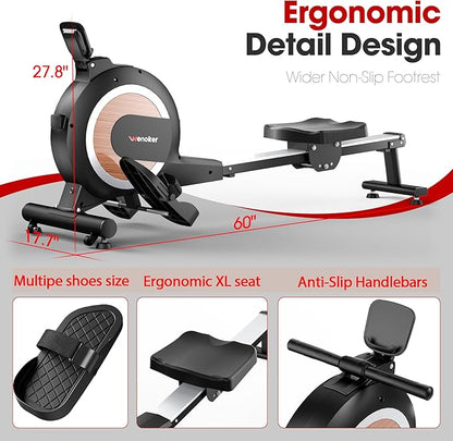 Rowing Machine for Home, Magnetic Rower Machine, 350 LB Weight Capacity - Image 6