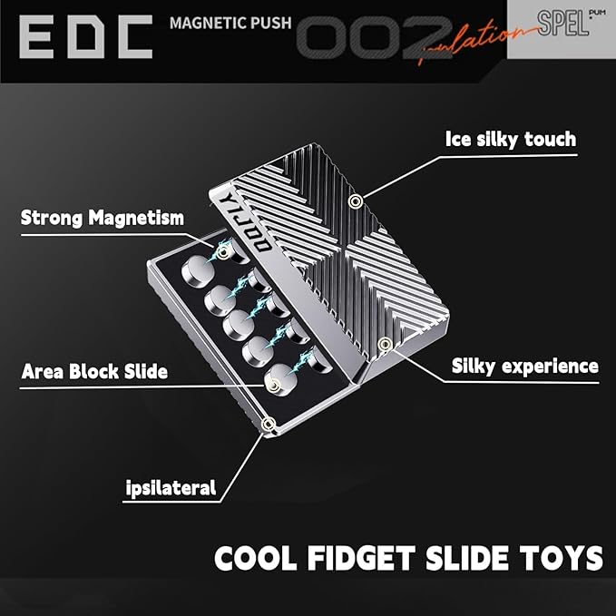 Fidget Slider, Metal Fidget Toy Adults-Smooth Operation - Image 2