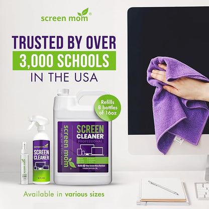 Screen Cleaner Spray and Microfiber Cloths 3-Pack by Screen Mom-Screen Cleaner - Image 6