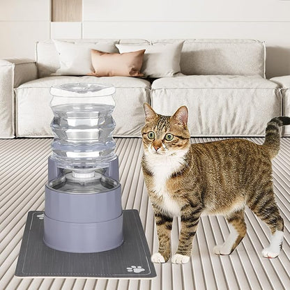 RIZZARI Automatic Pet Water Dispenser: 5L Gray Cats and Dogs Gravity Feeder - Image 6