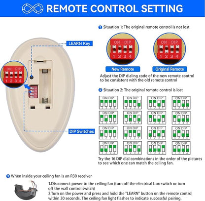 35T Ceiling Fan Remote Control Replacement - Image 7